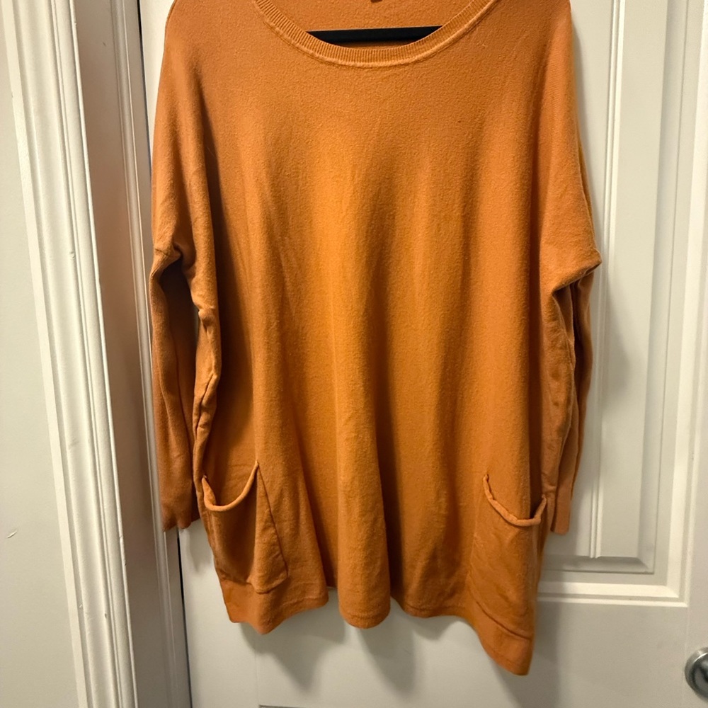 Tea n Rose Orange/brown Long Sleeve Top